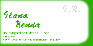 ilona menda business card